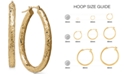 Macy's Diamond-Cut Hoop Earrings in 14k Gold